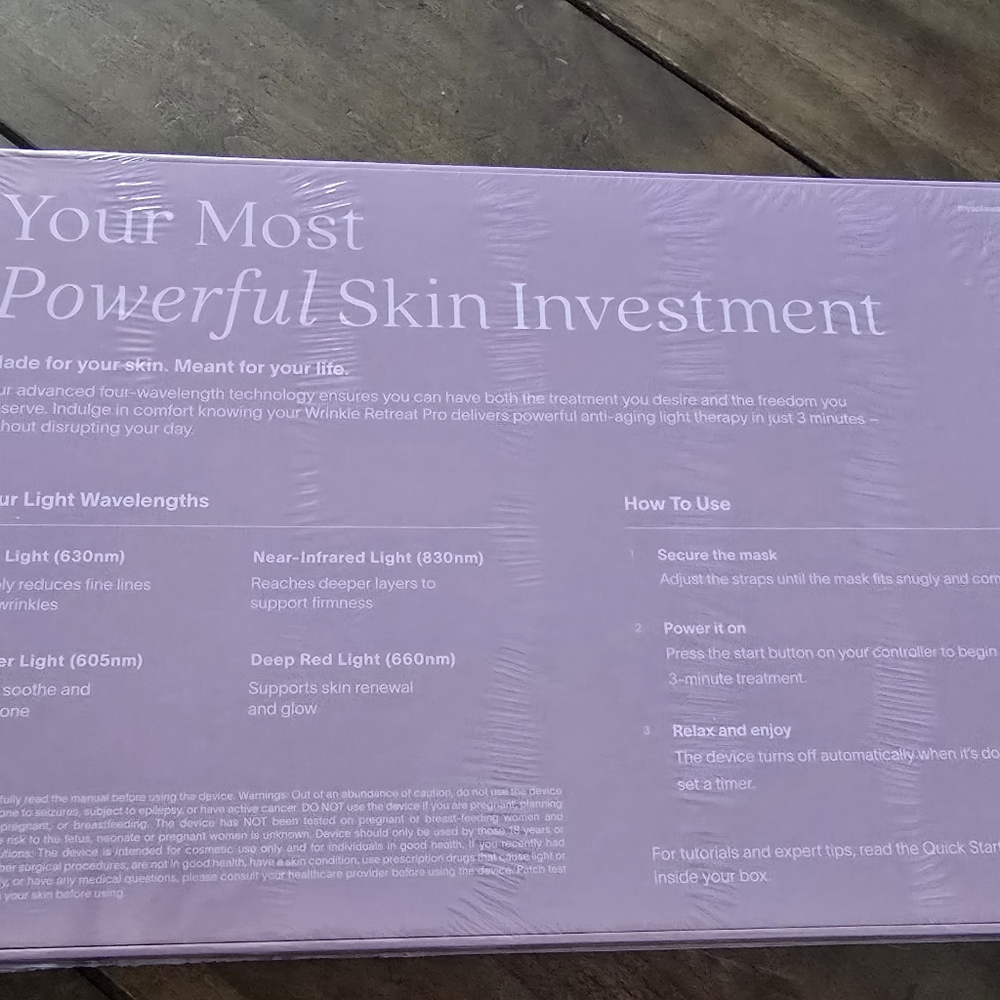 💥SOLAWAVE Wrinkle Retreat Pro LED Face Mask💥New/Sealed💥 - Picture 5 of 9